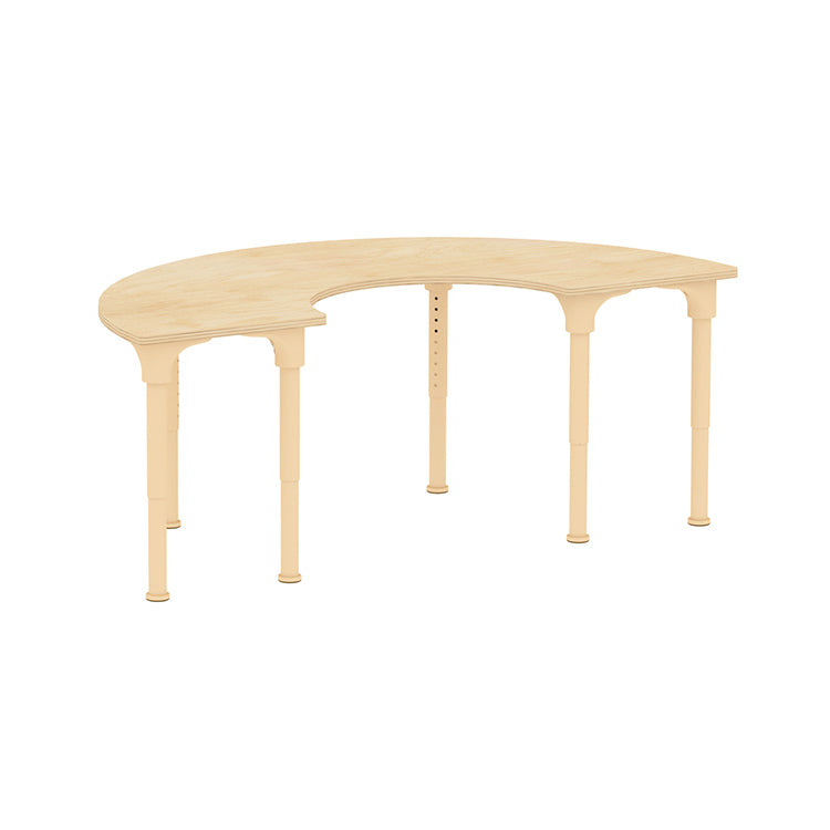 Masterkidz Alec Series Adjustable Crescent Kids Desk – Metal Legs, 380-580mm Height