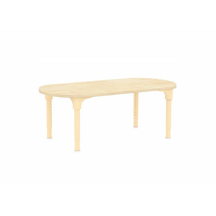 Masterkidz Alec Series Adjustable Oval Kids Desk – Metal Legs, 380-580mm Height