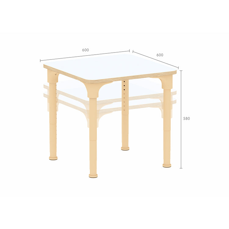 Masterkidz Alec Series Adjustable Square Kids Desk – Metal Legs, 380-580mm Height