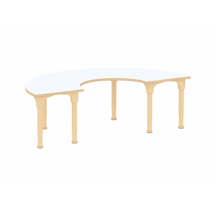Masterkidz Alec Series Adjustable Crescent Kids Desk – Metal Legs, 380-580mm Height