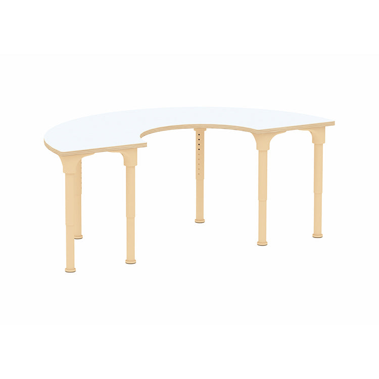 Masterkidz Alec Series Adjustable Crescent Kids Desk – Metal Legs, 380-580mm Height