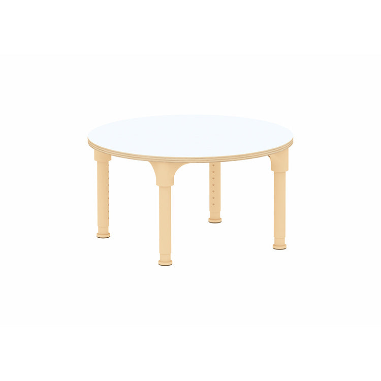 Masterkidz Alec Series Adjustable Round Kids Desk – Metal Legs, 380-580mm Height