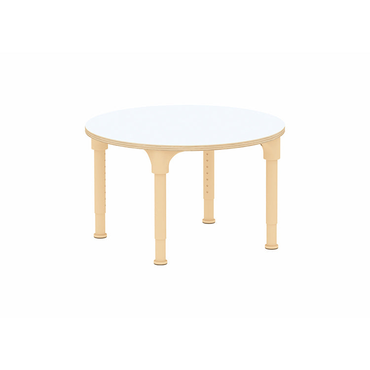 Masterkidz Alec Series Adjustable Round Kids Desk – Metal Legs, 380-580mm Height