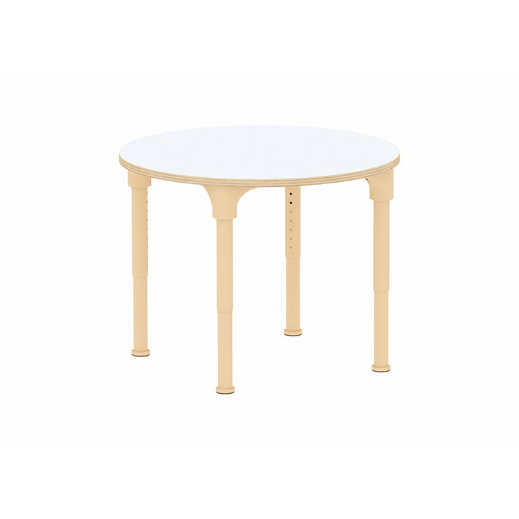 Masterkidz Alec Series Adjustable Round Kids Desk – Metal Legs, 380-580mm Height