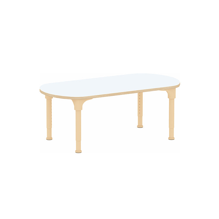 Masterkidz Alec Series Adjustable Oval Kids Desk – Metal Legs, 380-580mm Height