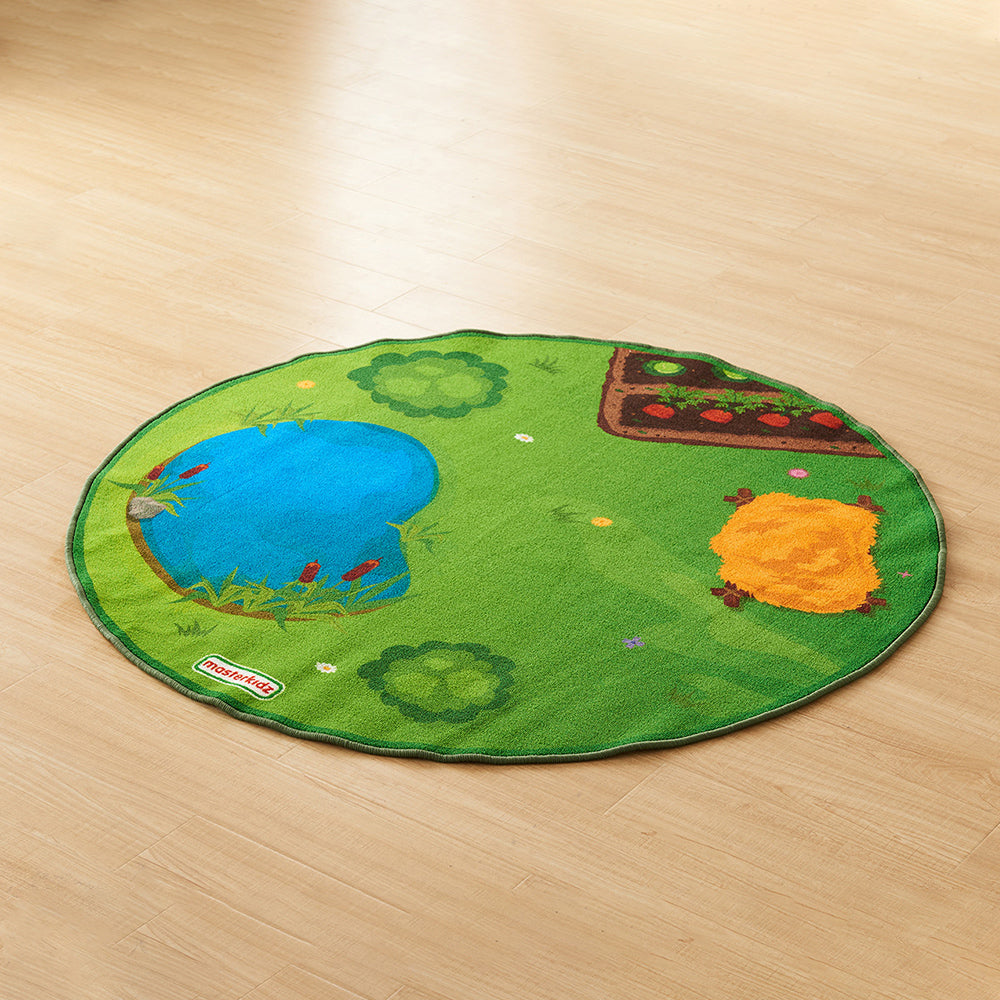 Masterkidz Circular Farm Rug for toddlers and kids