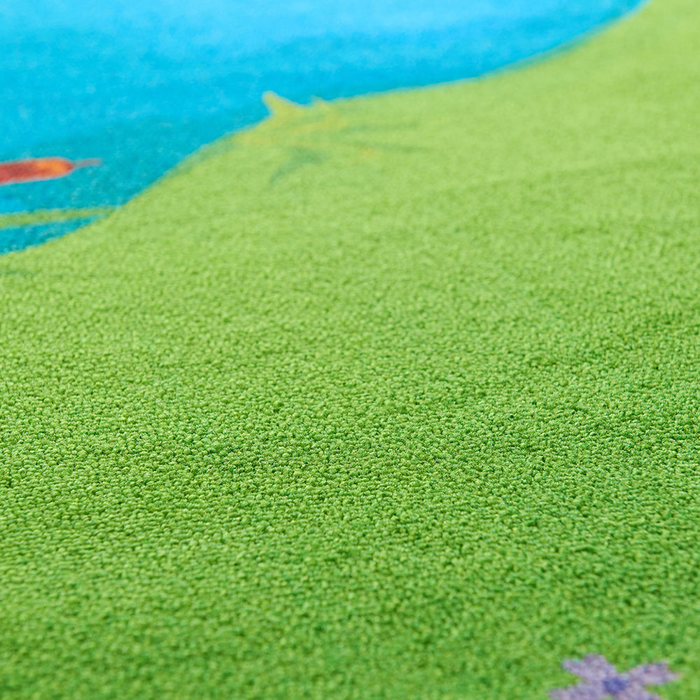 Masterkidz Montessori-inspired circular farm rug