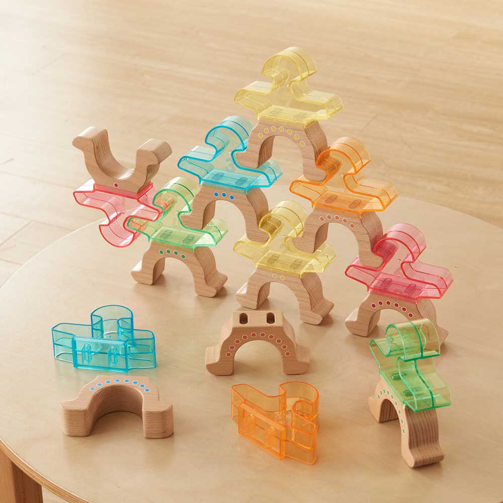 Masterkidz 1–10 interchangeable stacking men wooden learning toy