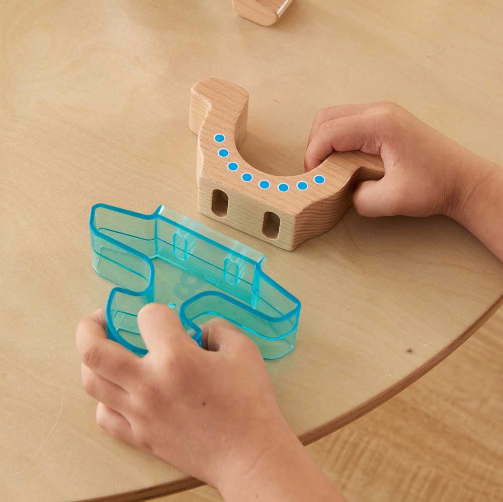 Wooden educational stacking toy for counting and coordination