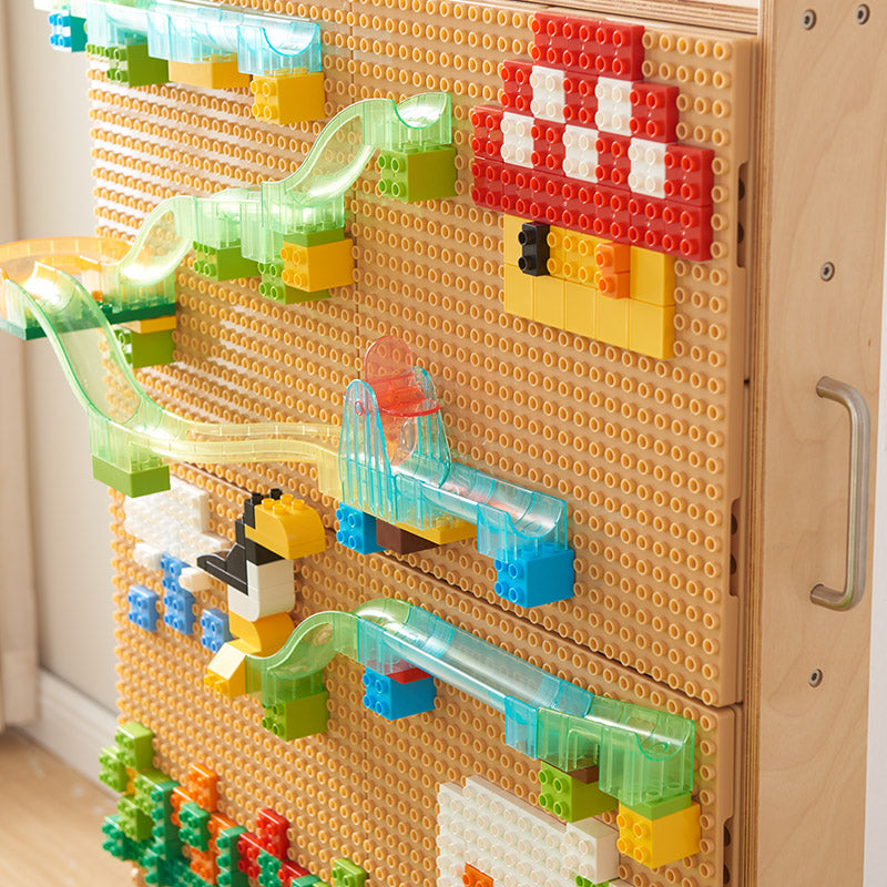 Build, create, and problem-solve with a large selection of STEM blocks.