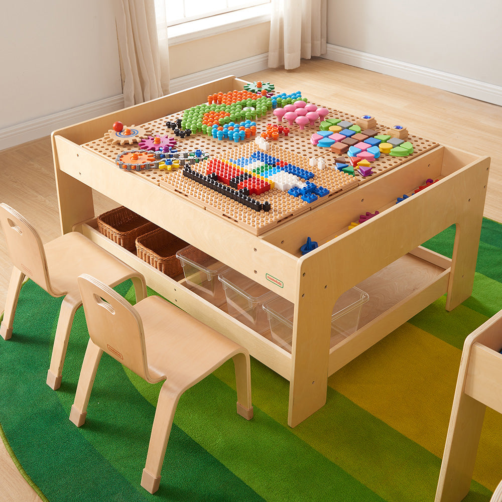 Masterkidz 1130L STEM Activity Table with spacious horizontal work surface for collaborative projects.