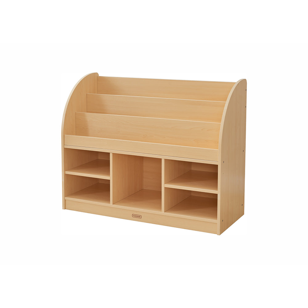 Wooden book display stand for preschool classrooms