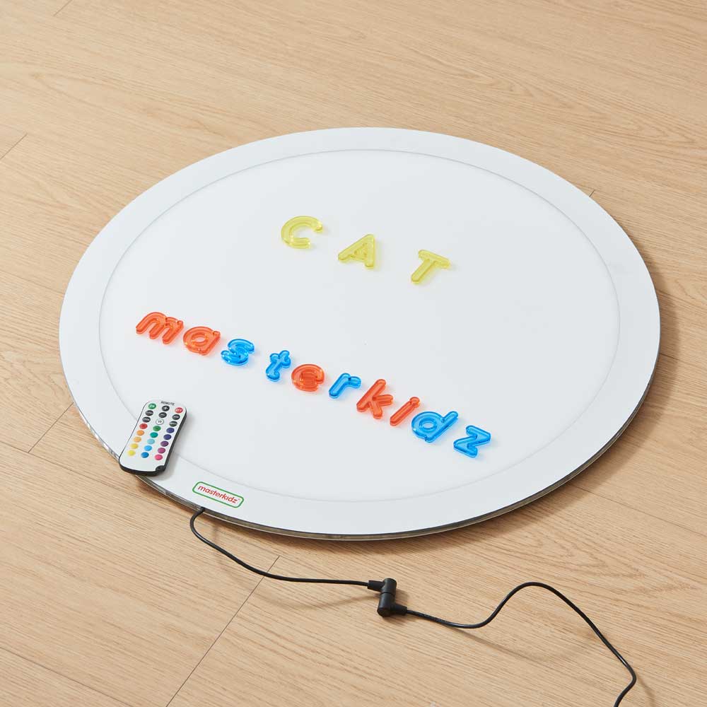 Remote-controlled brightness and colour modes for dynamic learning.