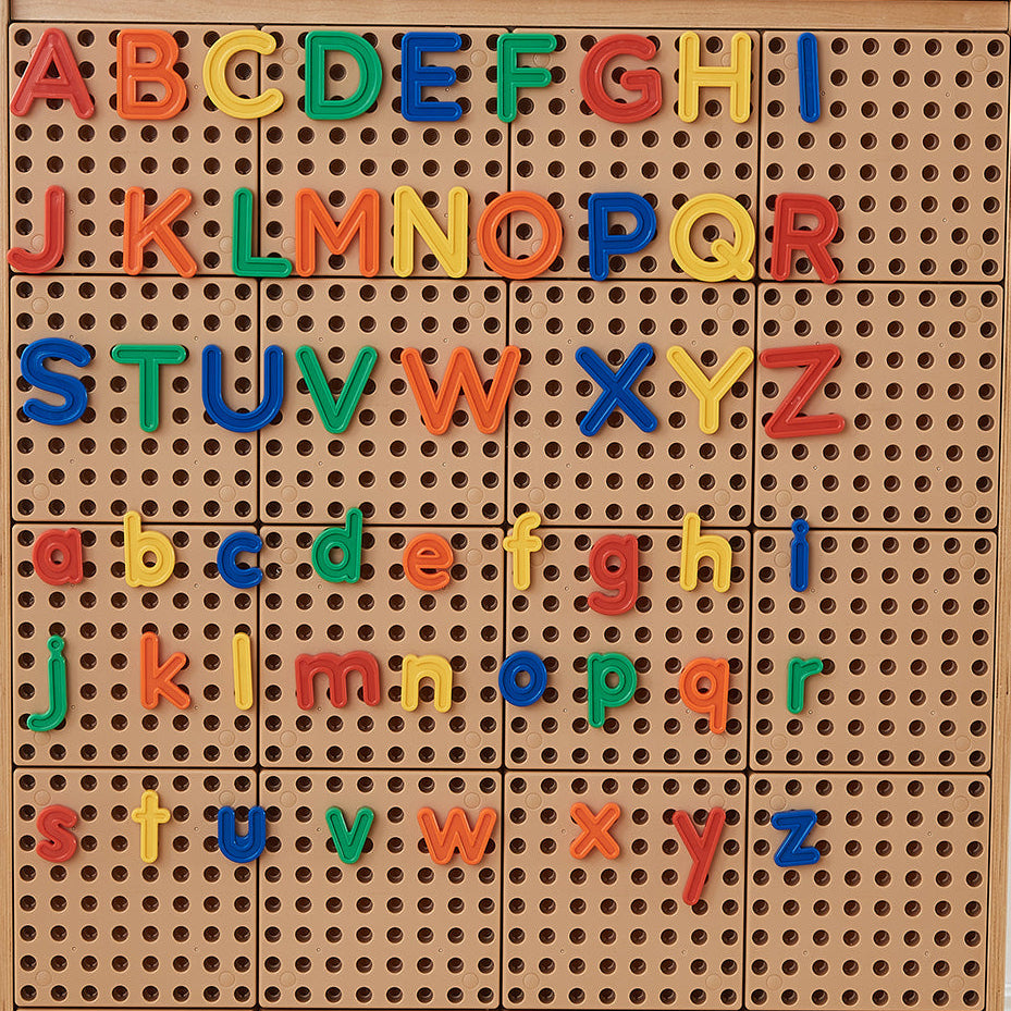 Masterkidz STEM Wall Alphabet Pegs – Includes both uppercase and lowercase letters for sorting and word creation.