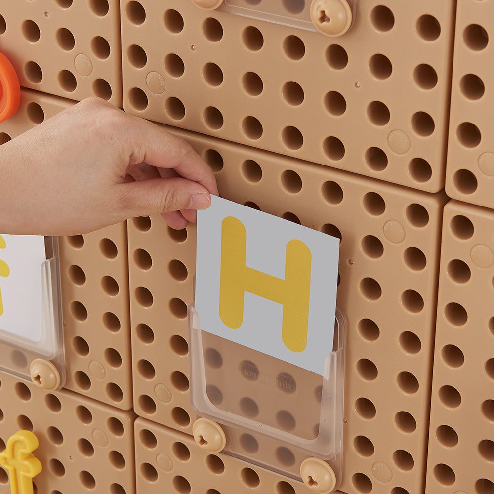 Masterkidz STEM Wall Alphabet Pegs – 122 durable, easy-to-handle pegs for engaging, educational play