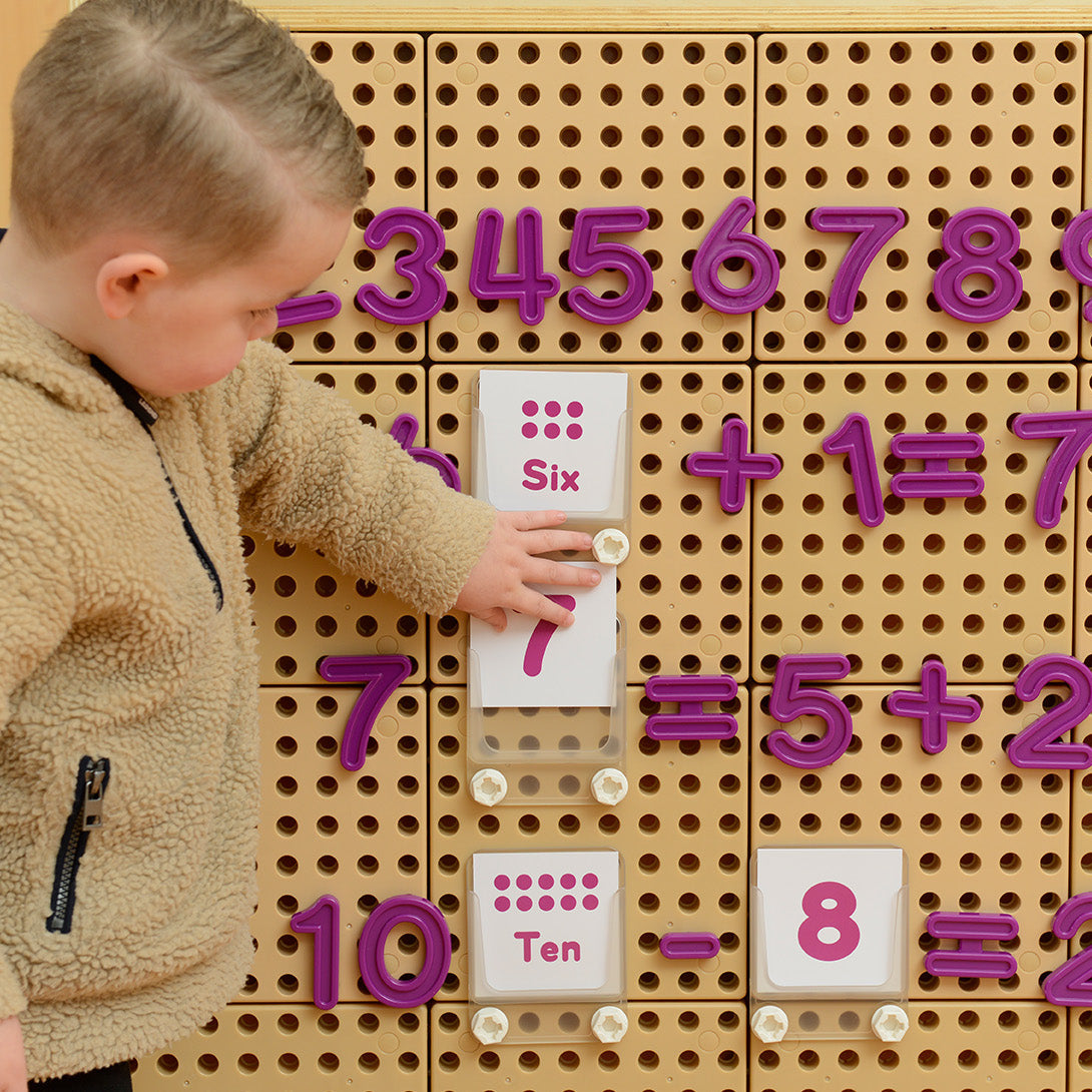 Masterkidz Numbers & Mathematical Signs – Chunky, colourful pieces that fit easily into STEM Wall and STEM Table.