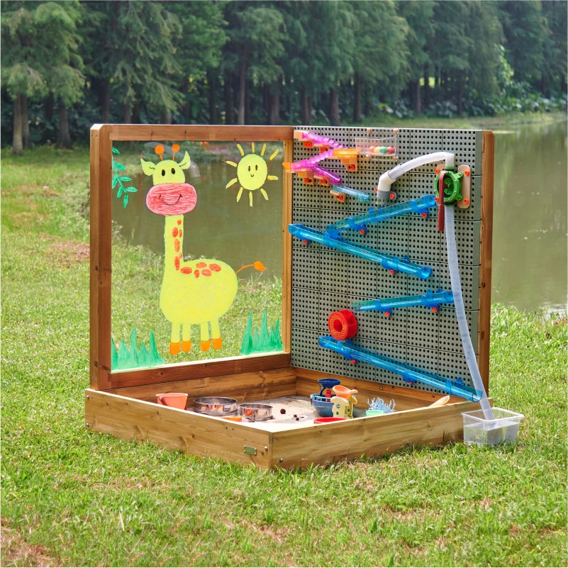 Outdoor STEAM Activity Station with Sand Pit