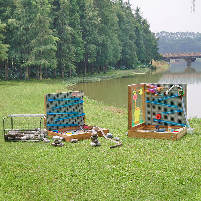 Outdoor STEAM Activity Station with Sand Pit