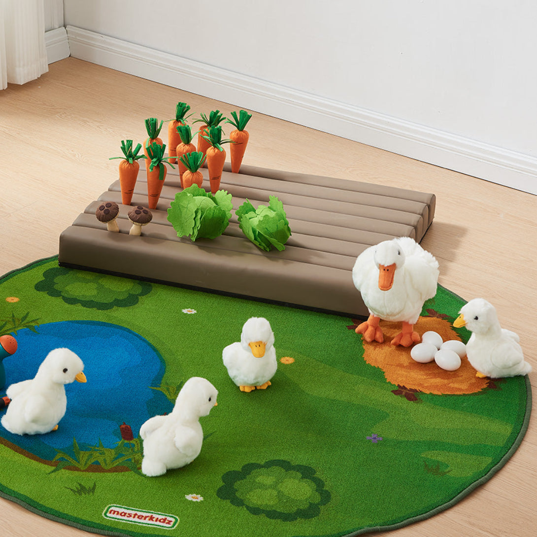 Top-down view showing the EVA foam soil bed and planting grooves.