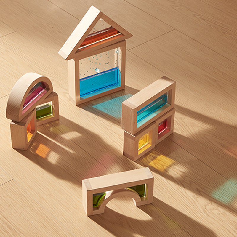 Close-up of vibrant liquids inside durable acrylic centres.