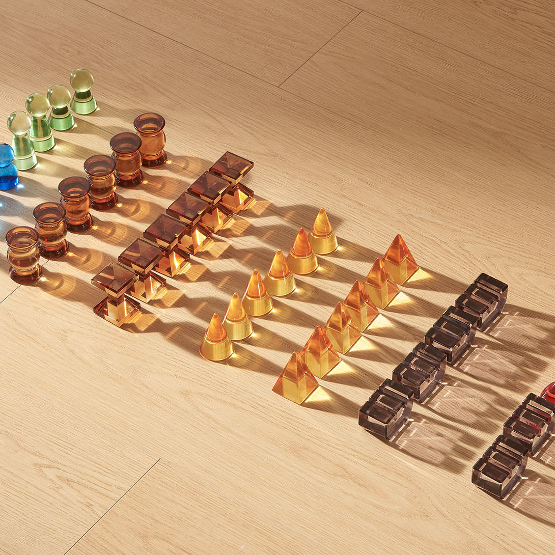 Masterkidz 119-Piece Creative Castle Building Set – Translucent Acrylic & Beechwood Construction Kit