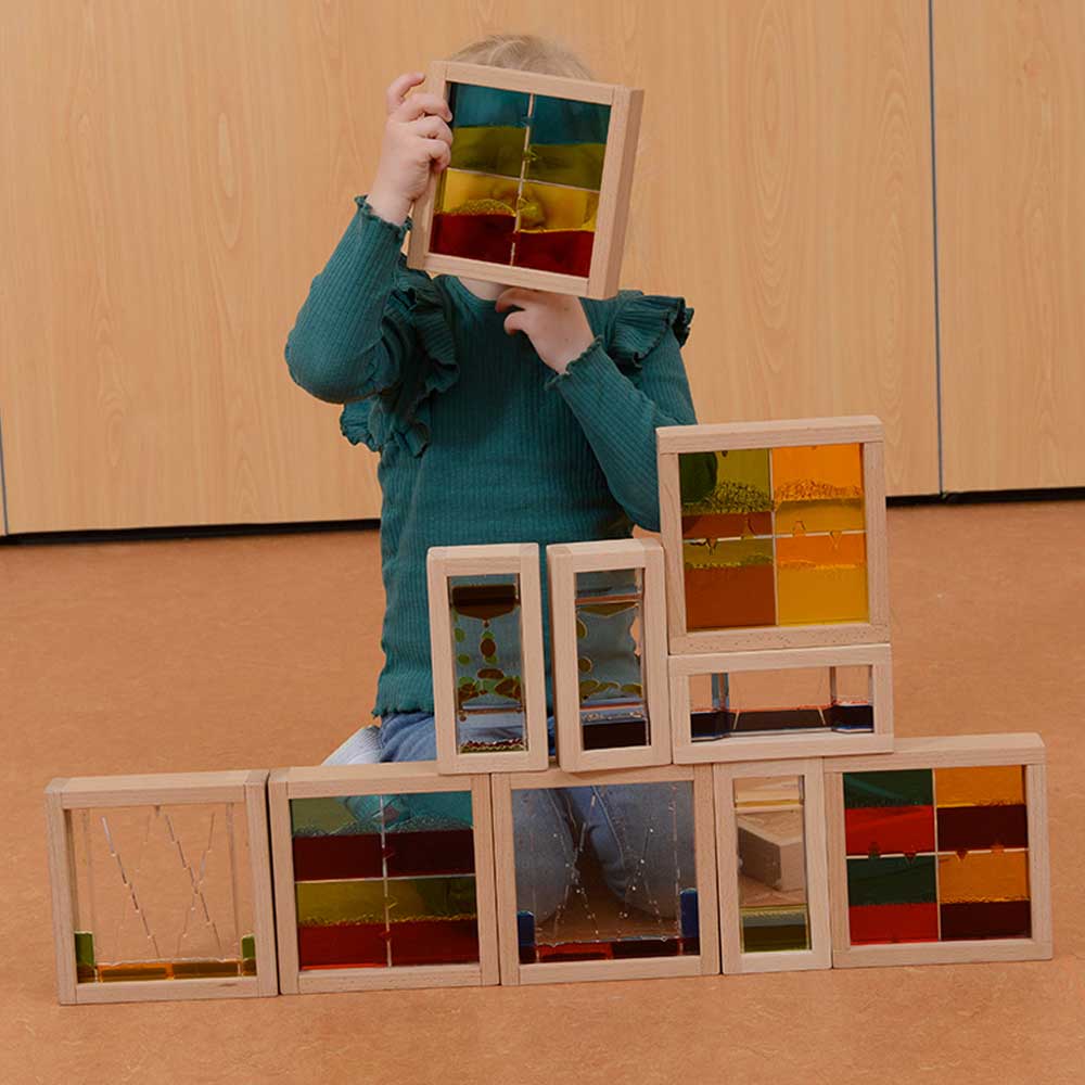 Wooden Sensory Liquid Motion Bubble Blocks (10 Pcs) – masterkidz