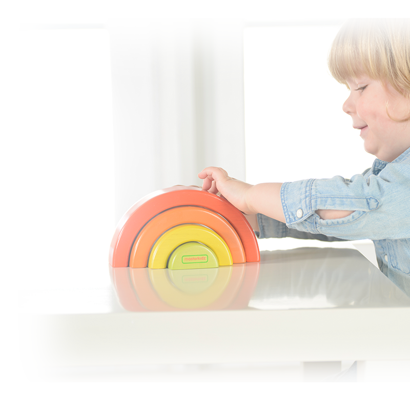 Screen-free Montessori stacking toy for toddlers