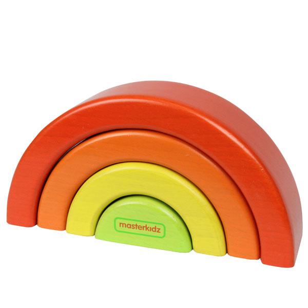 Wooden rainbow puzzle blocks for kids