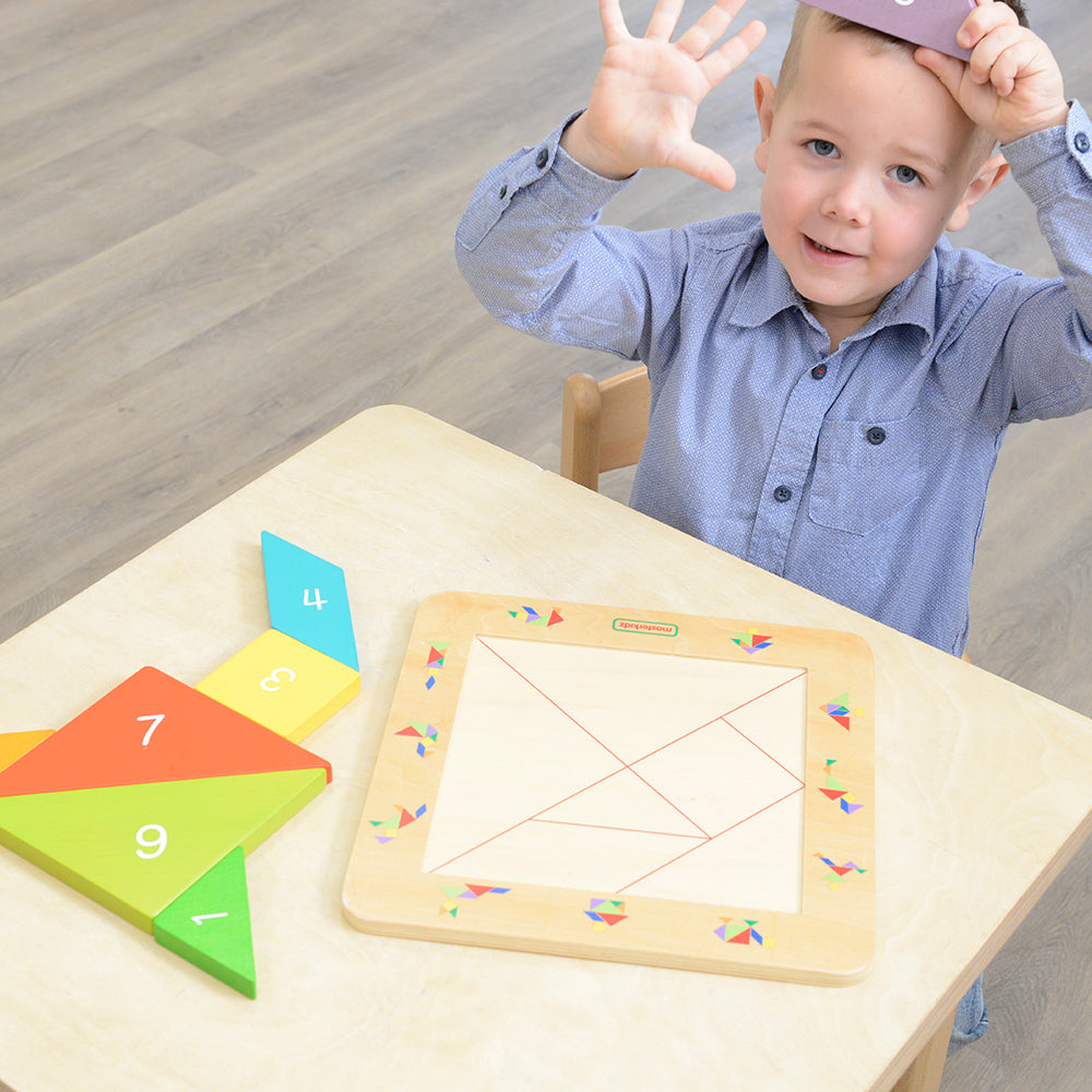 Montessori wooden puzzle made from sustainable beech wood and plywood