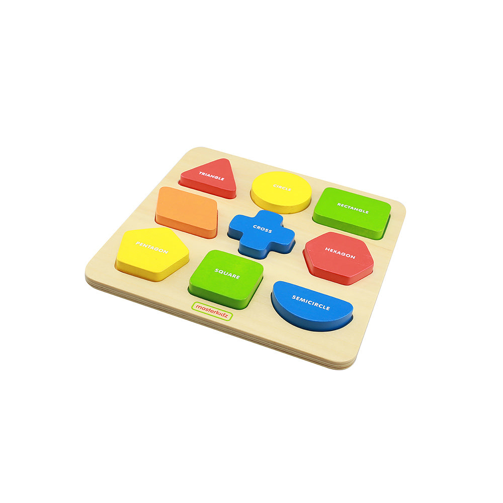 Fine motor skill development toy with colorful wooden blocks
