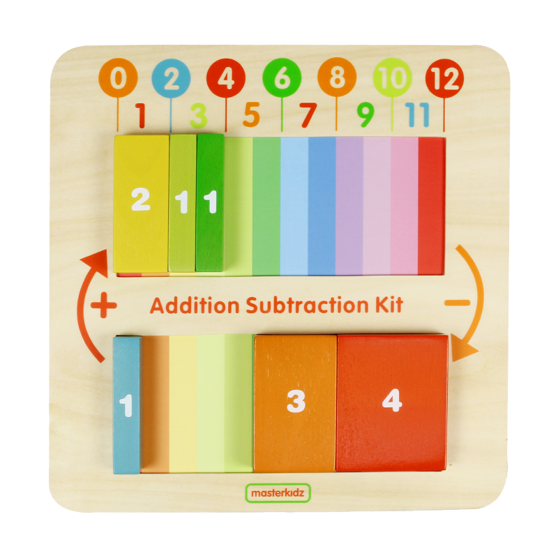 Eco-friendly wooden addition and subtraction board for children