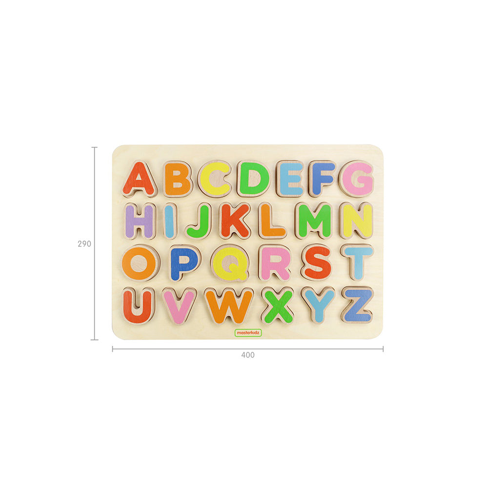 Eco-friendly wooden alphabet puzzle for early literacy