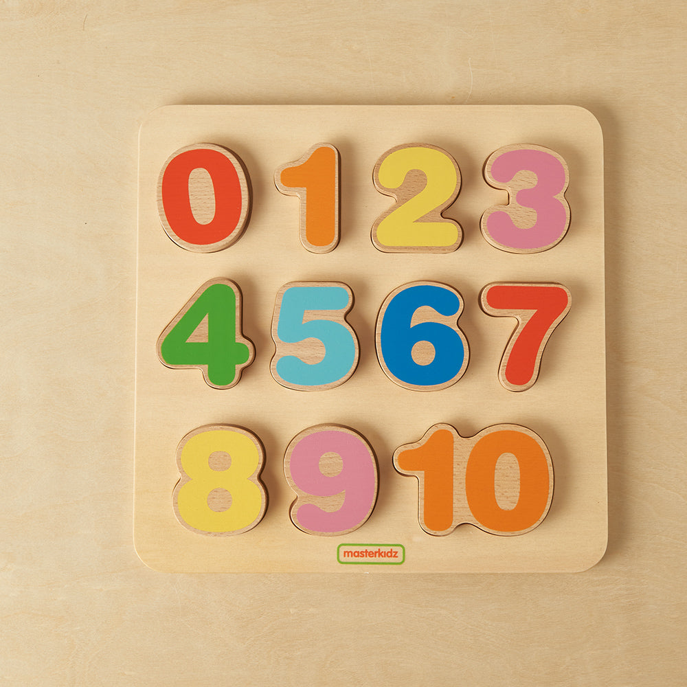 Wooden number puzzle 1 to 10 for preschool learning