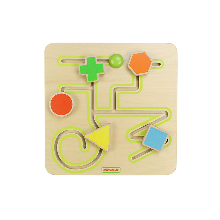 Wooden shape sliding maze toy for kids