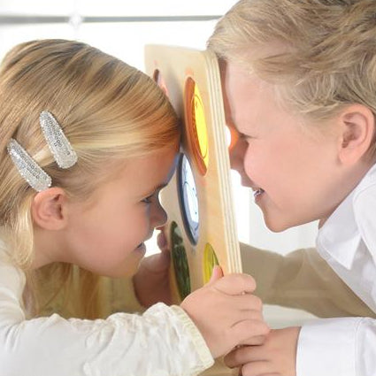 Montessori-style color exploration toy for preschool learning.