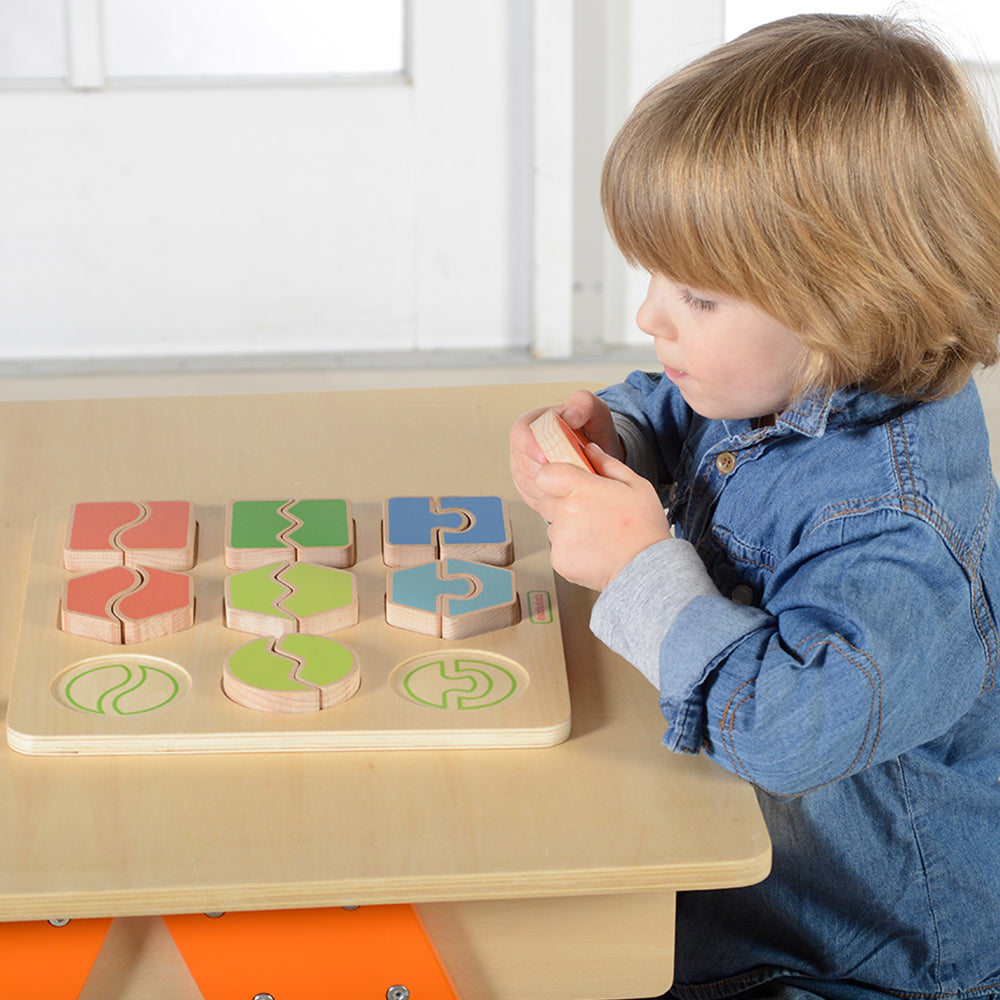 Eco-friendly wooden puzzle ideal for Montessori and classroom settings.