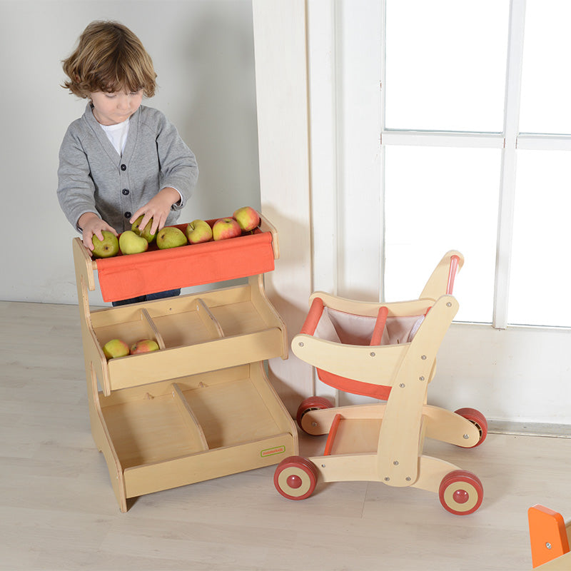 Wooden play shop stand for kids