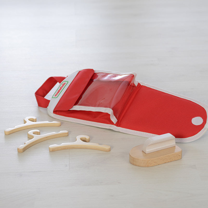 Space-saving pretend play ironing set for toddlers and preschool children