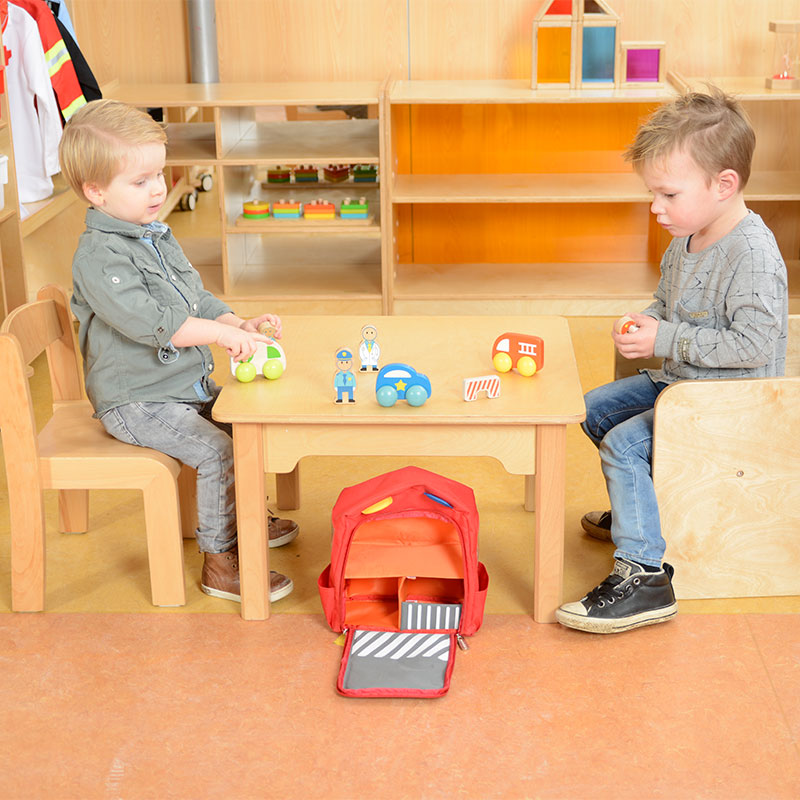 Montessori-inspired emergency station role play toy for early learning