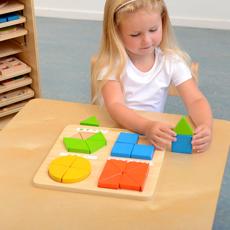 Masterkidz geometric shapes building set in preschool math activity