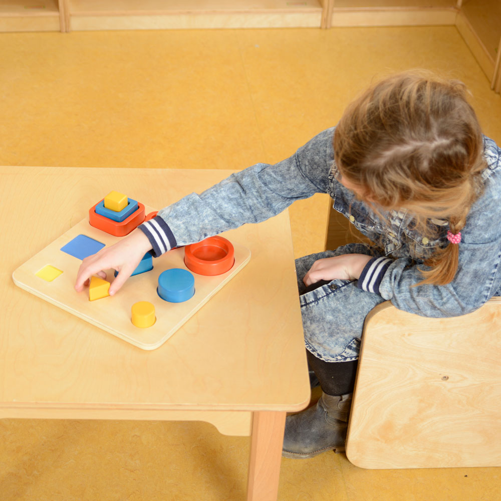 Close-up showing smooth, durable wooden blocks for safe play.