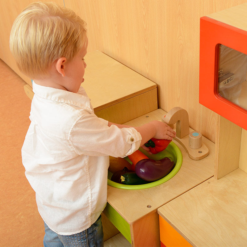 Montessori-inspired wooden kitchen play food set – Masterkidz