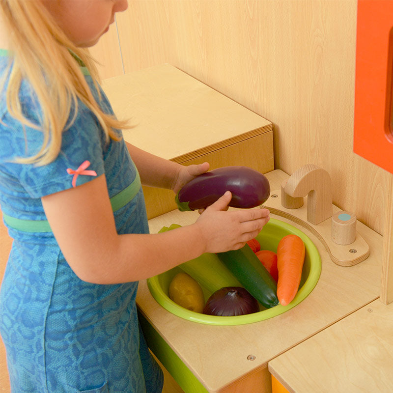 Pretend play wooden fruits and vegetables for toddlers and preschoolers