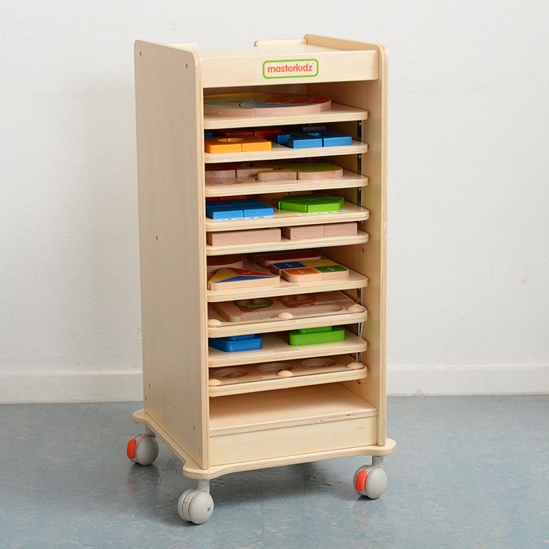 Top play surface used as a movable activity center in a classroom.