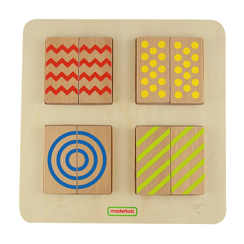 Masterkidz 2-Sided Matching Blocks made of durable beechwood for sensory learning