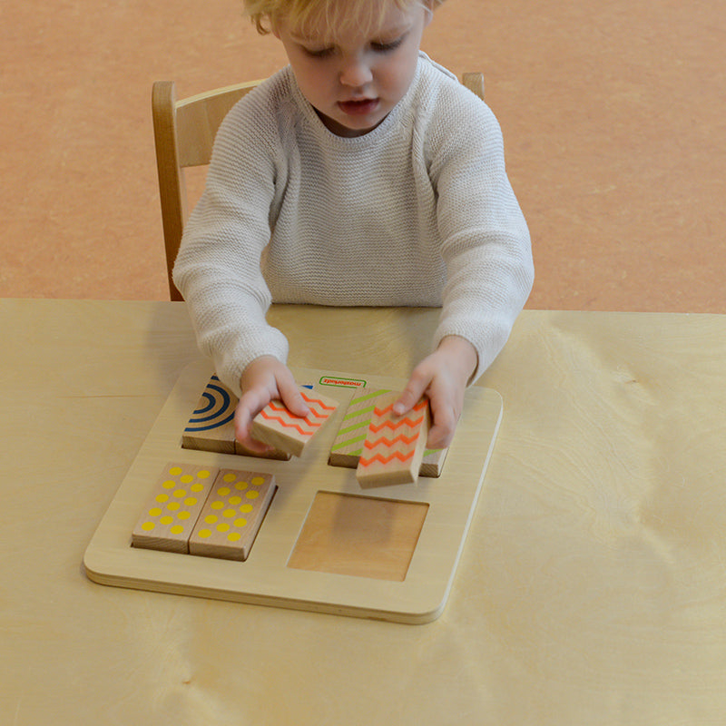 Masterkidz 2-Sided Tactile and Visual Matching Blocks for touch and sight pattern recognition