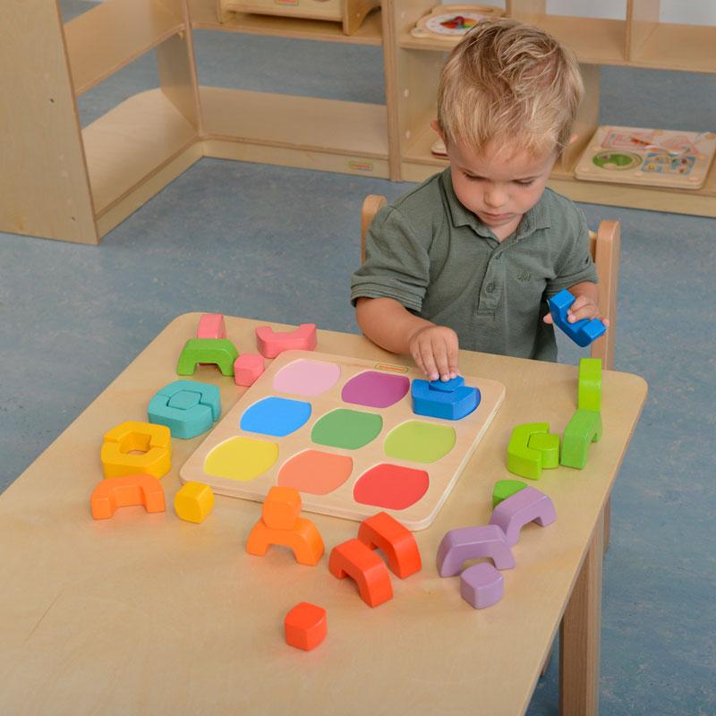 Stacking Coloured Blocks