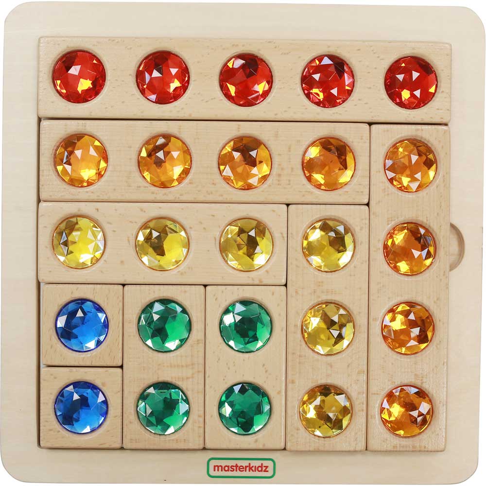 Educational gemstone counting bars for kids