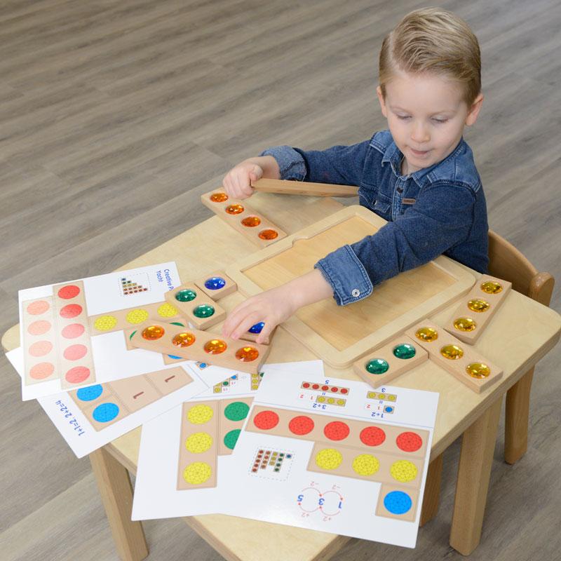 Wooden math learning toy for early childhood