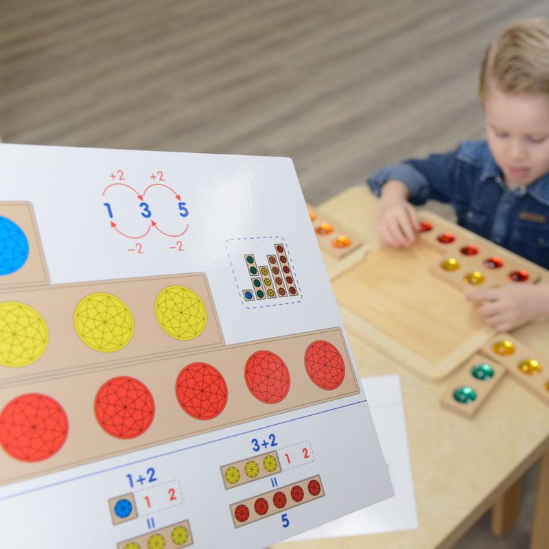 Hands-on math toy for addition and creative play